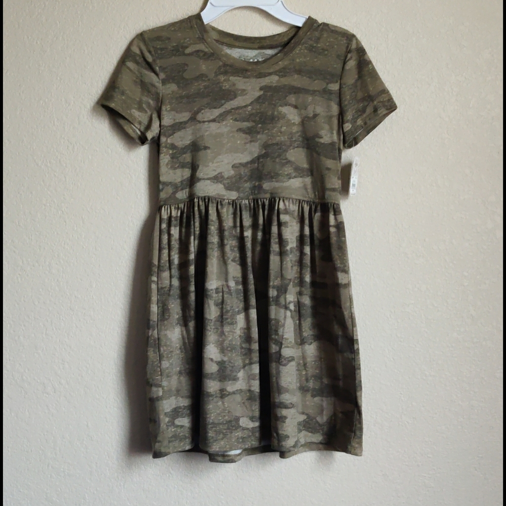Camouflage short sleeve dress